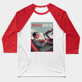 MadMen Don Draper Car Baseball T-Shirt